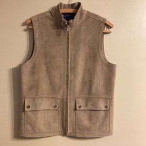 Vest, Women's.  Tan, faux leather.  Size S.  Charter Club.